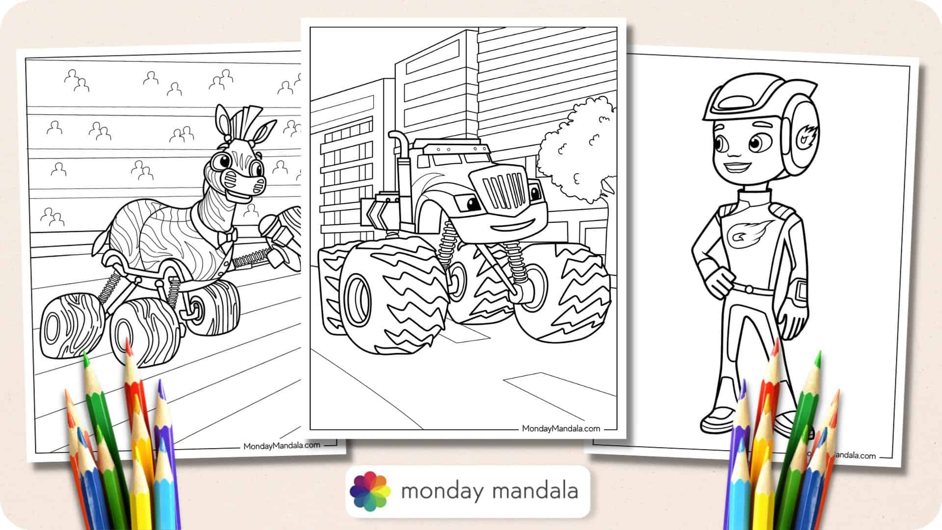 26 Blaze And The Monster Machine Coloring Pages Free 