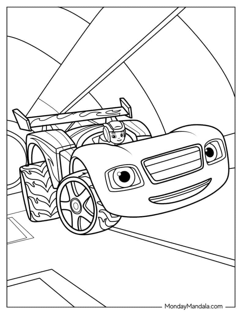 26 Blaze And The Monster Machine Coloring Pages Free 
