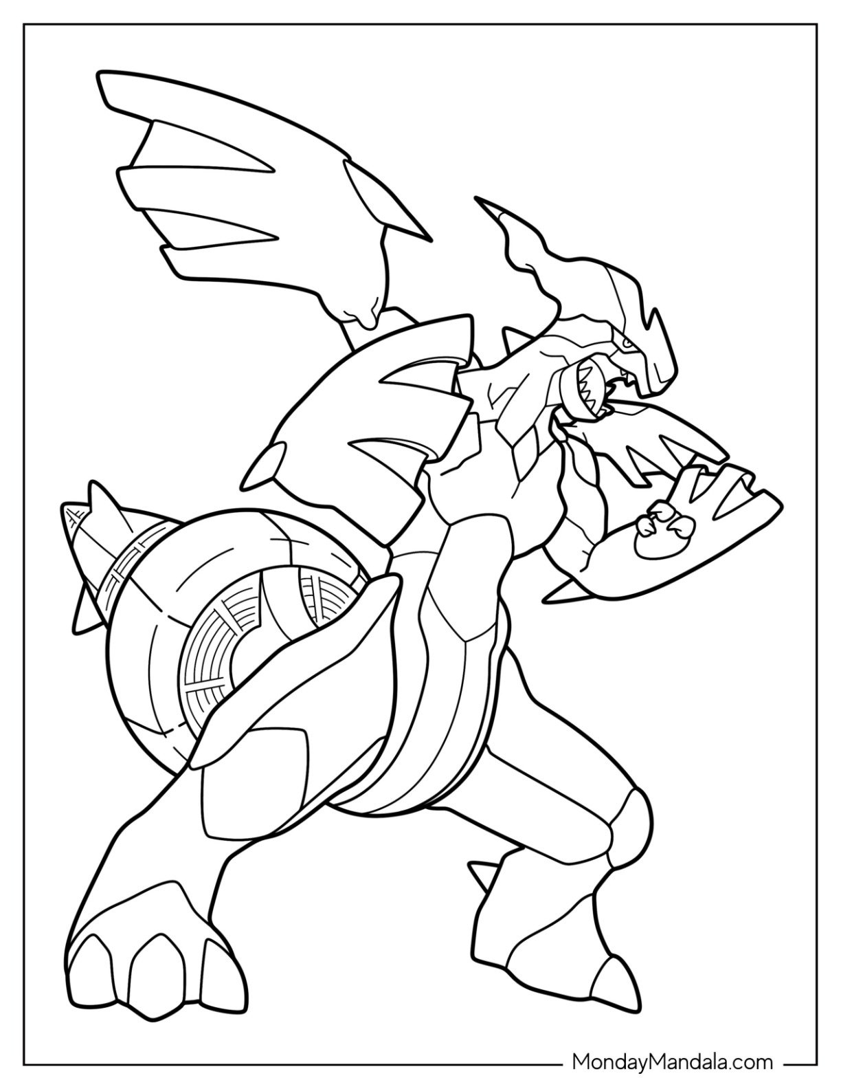 Legendary Pokemon Coloring Pages