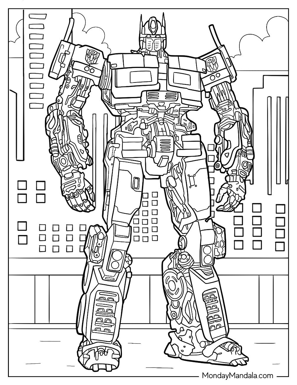 Coloring Pages Optimus Prime