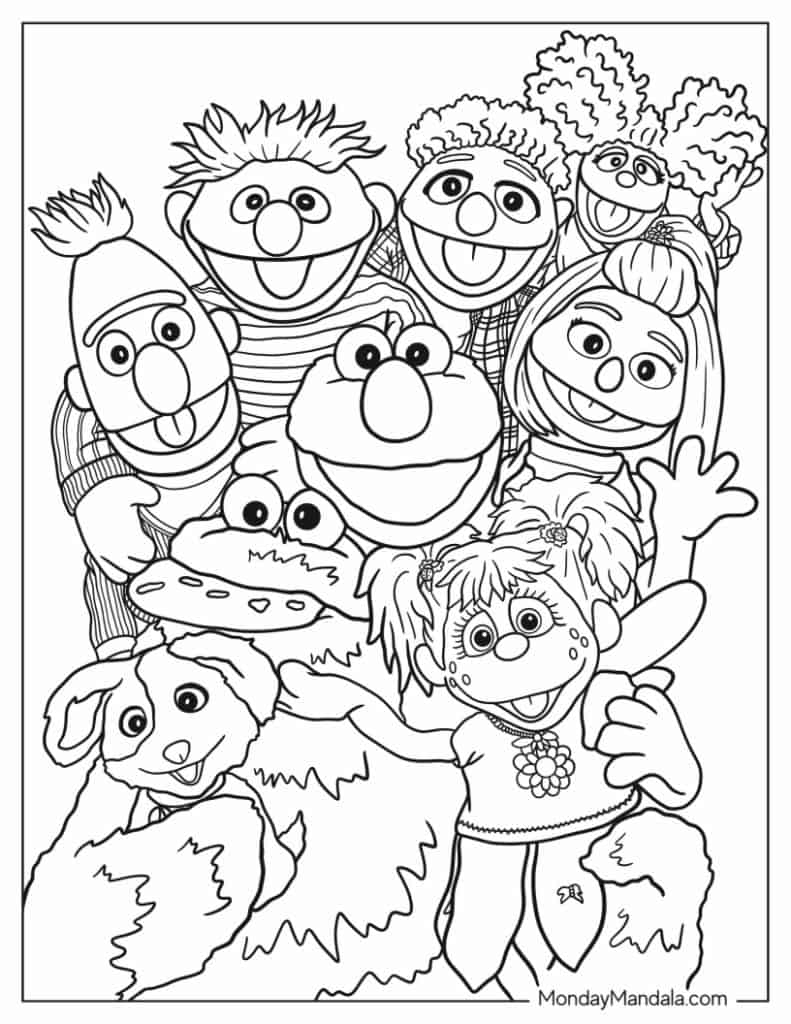 26 Sesame Street Coloring Pages Free PDF Printables 