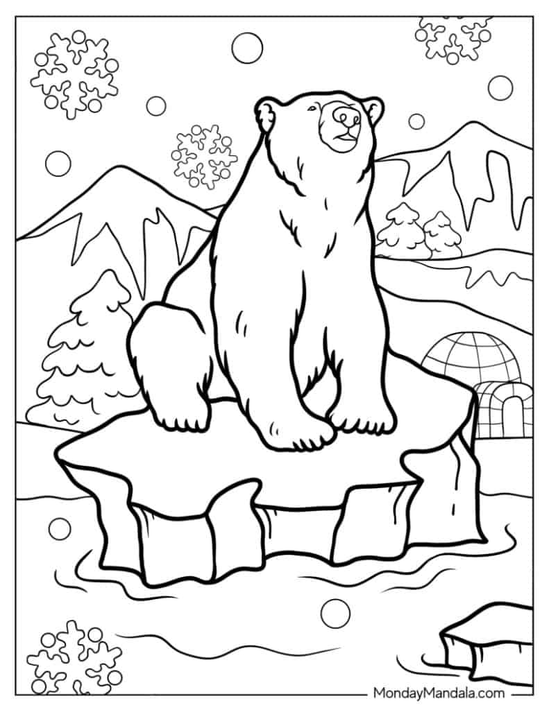 Polar Bear Coloring Pages