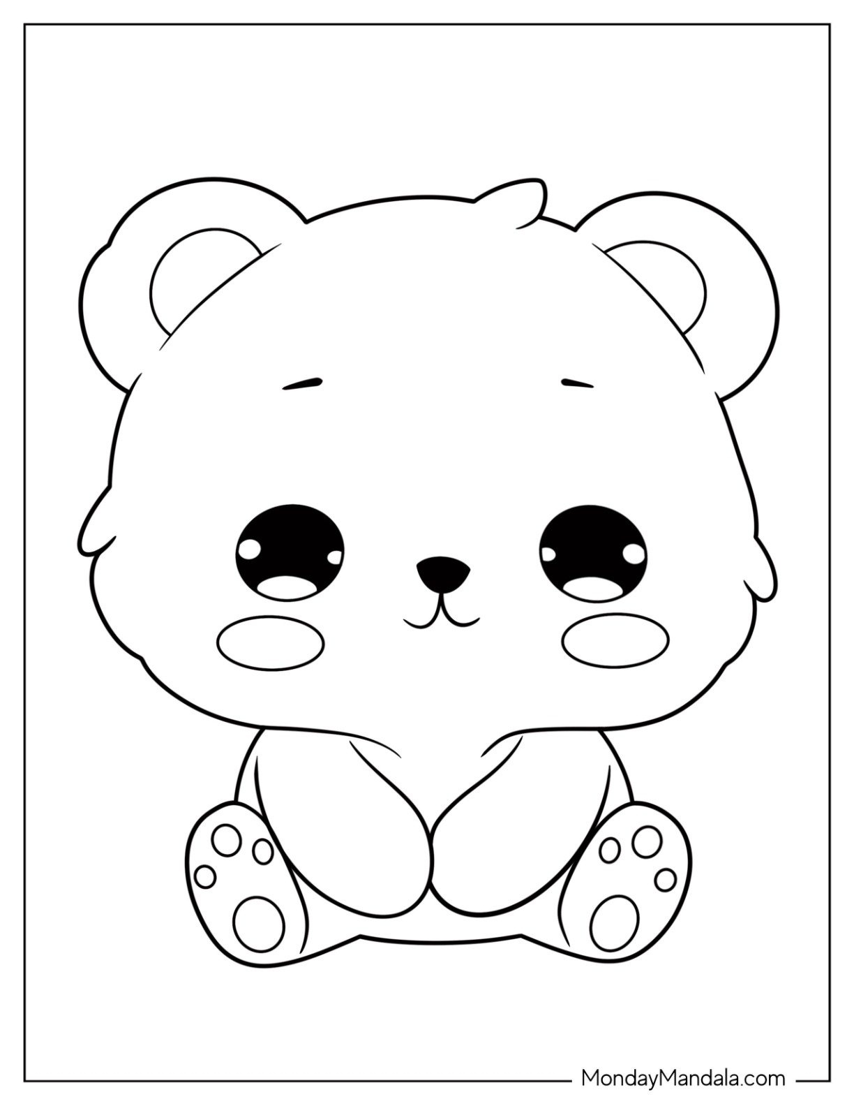 Bear Colouring In Pages