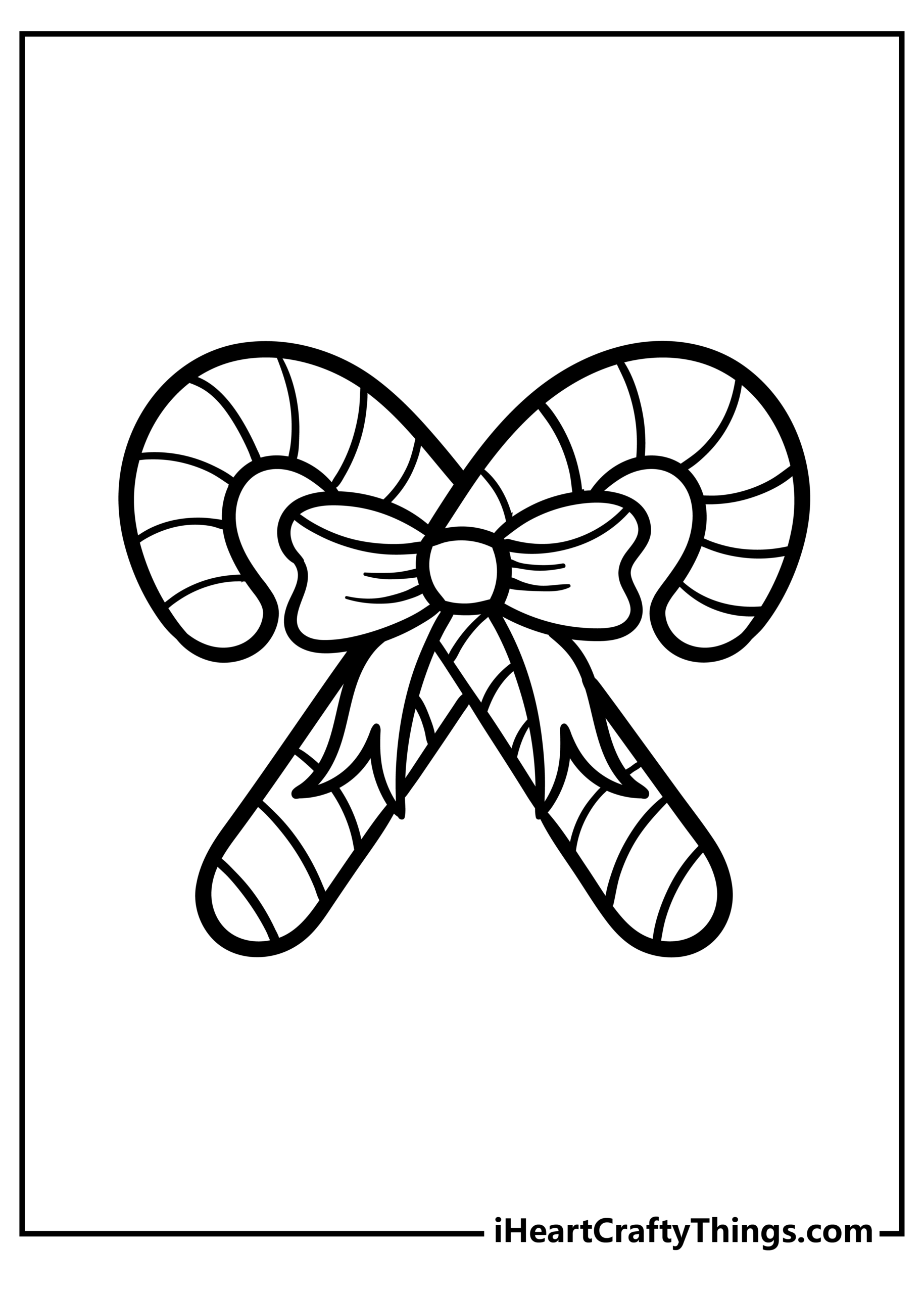 Candy Cane Coloring Sheet