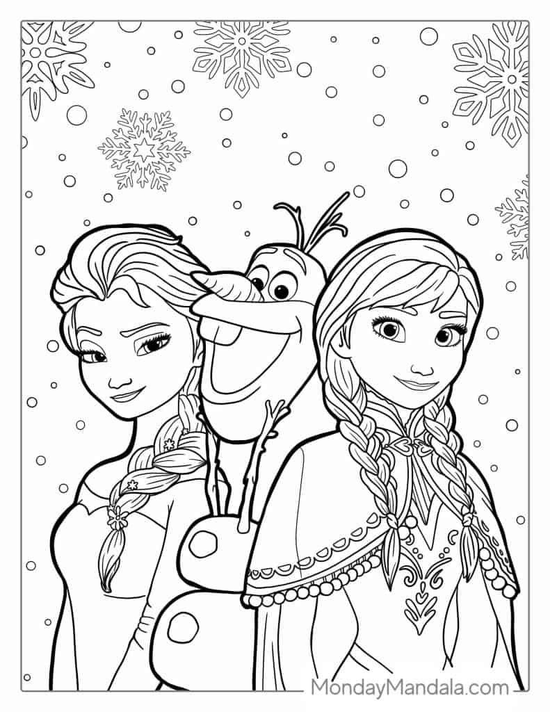 Free Coloring Pages Frozen Printable
