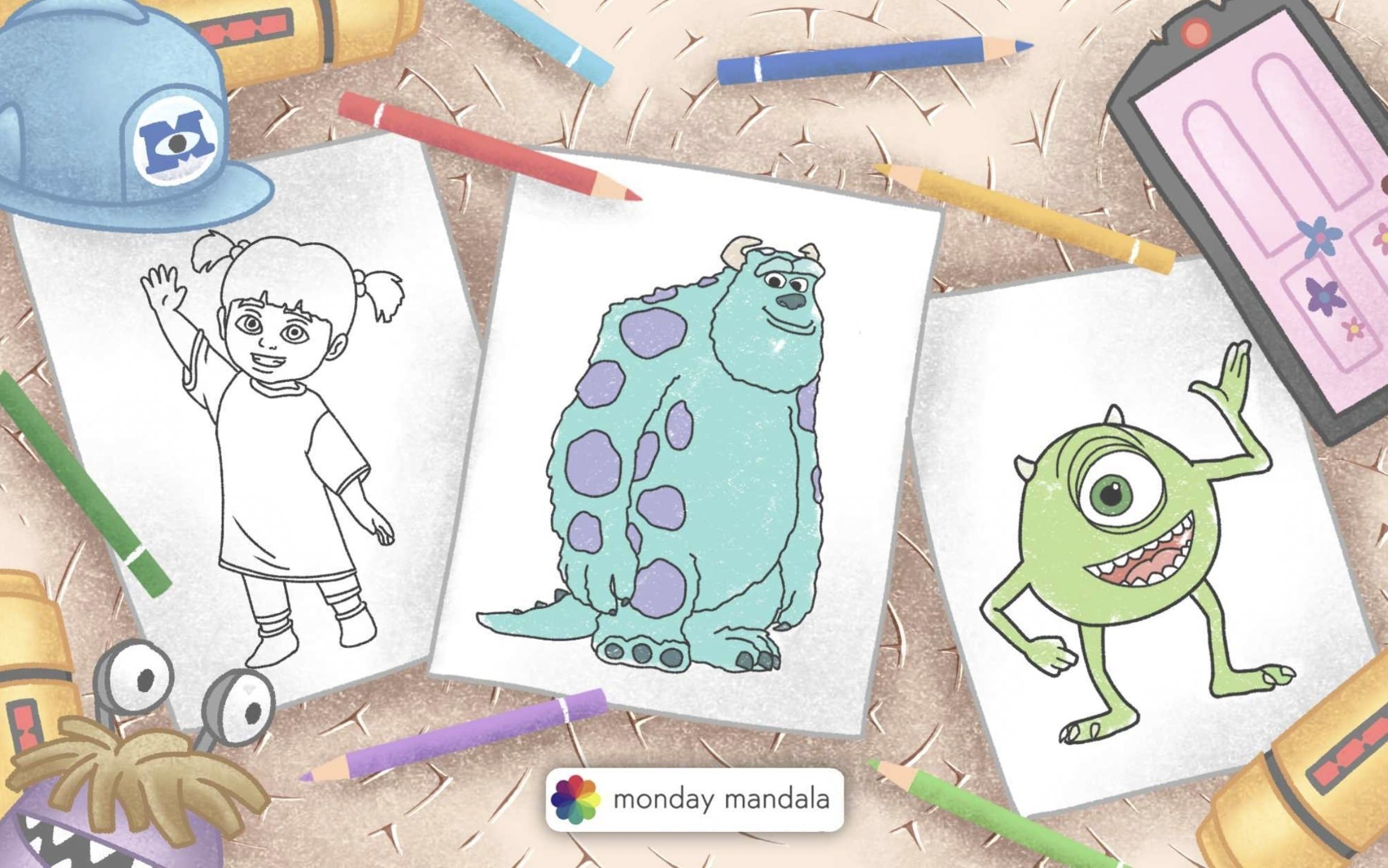 monsters inc coloring pages