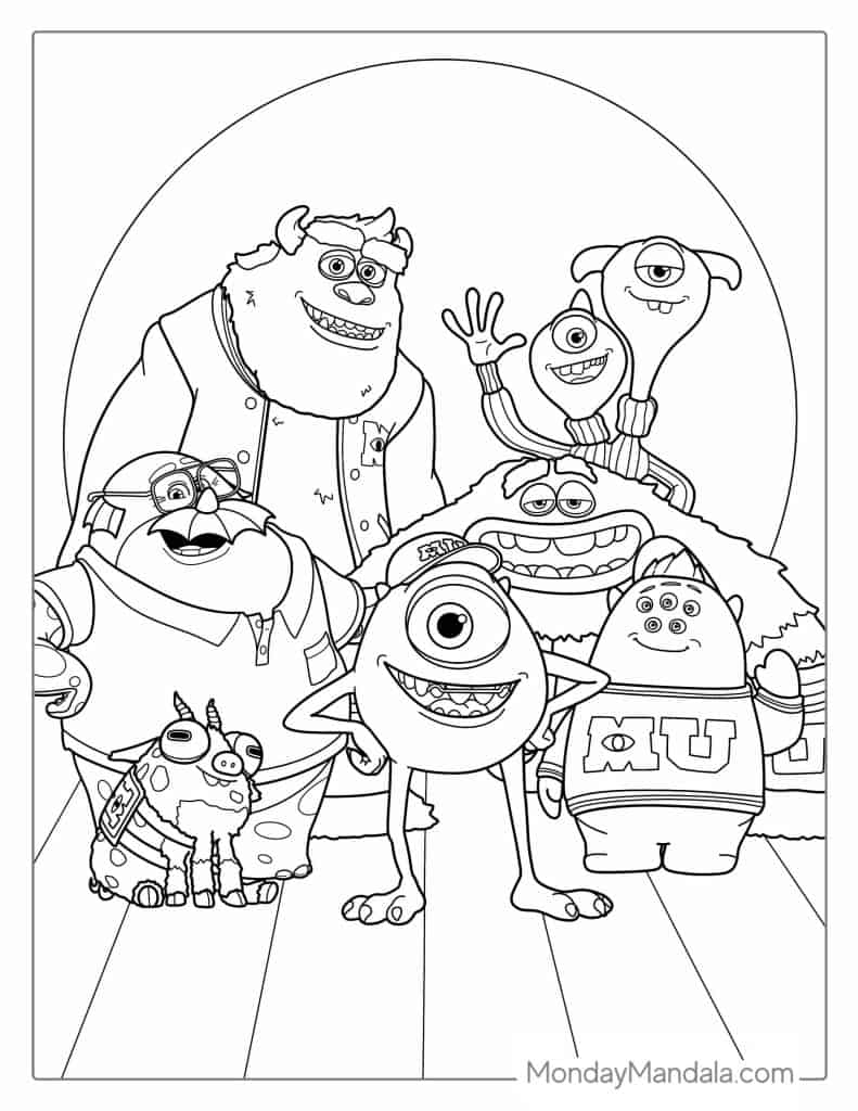 Monsters Inc Coloring Sheets