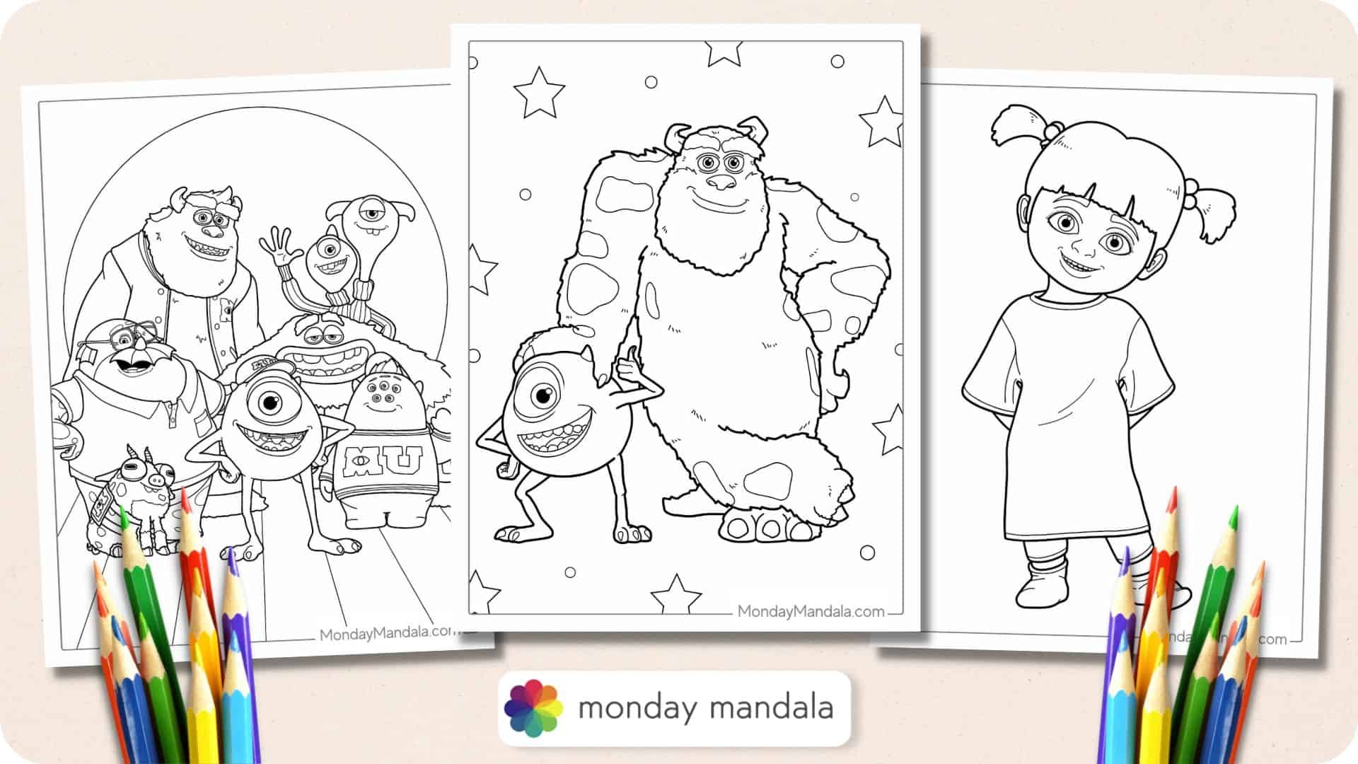 monsters inc coloring sheets