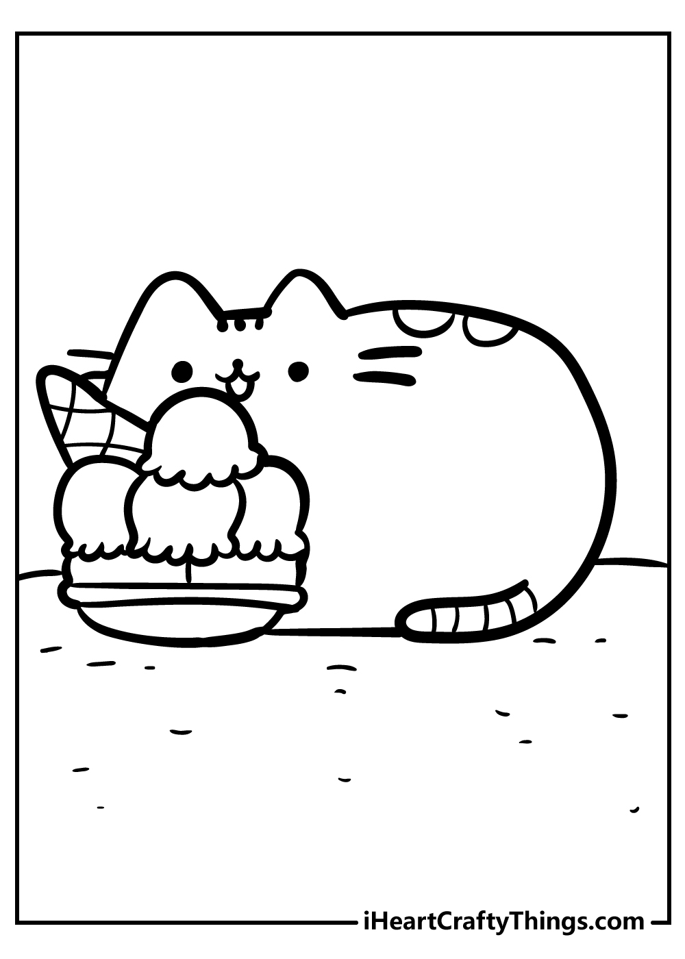 Pusheen Cat Coloring Pages