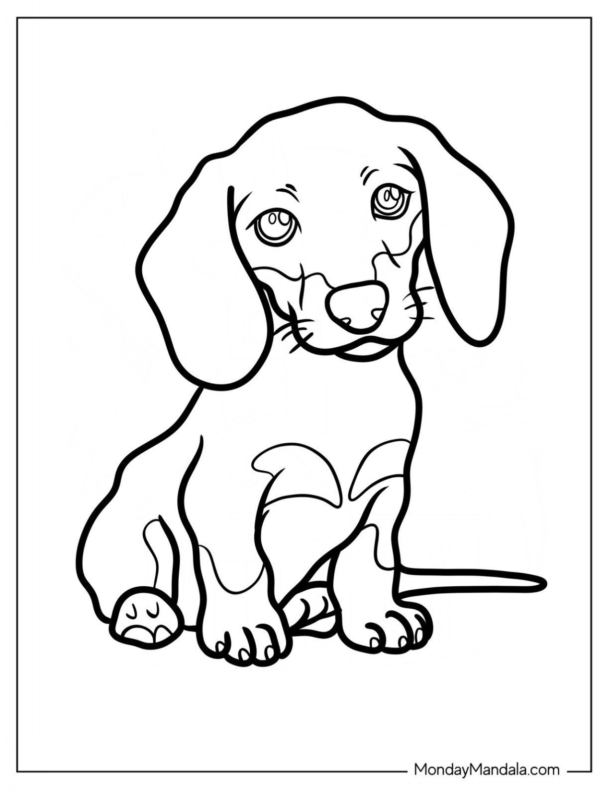 coloring pages of wiener dogs