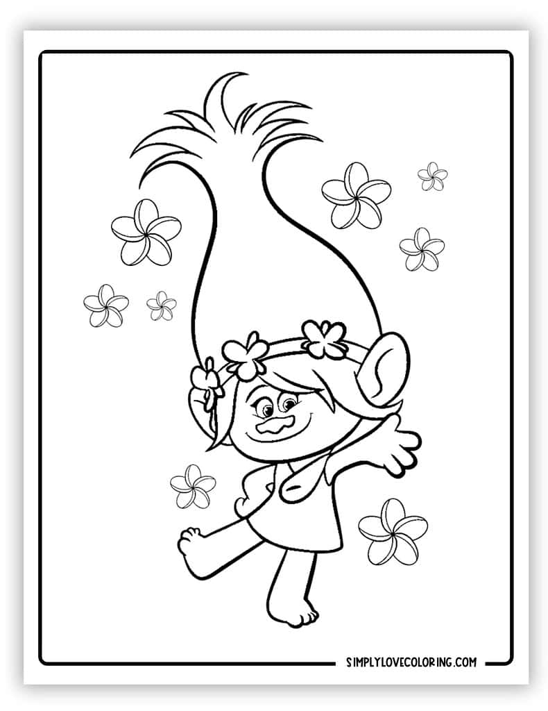 32 Trolls Coloring Pages Free PDF Printables Simply Love Coloring