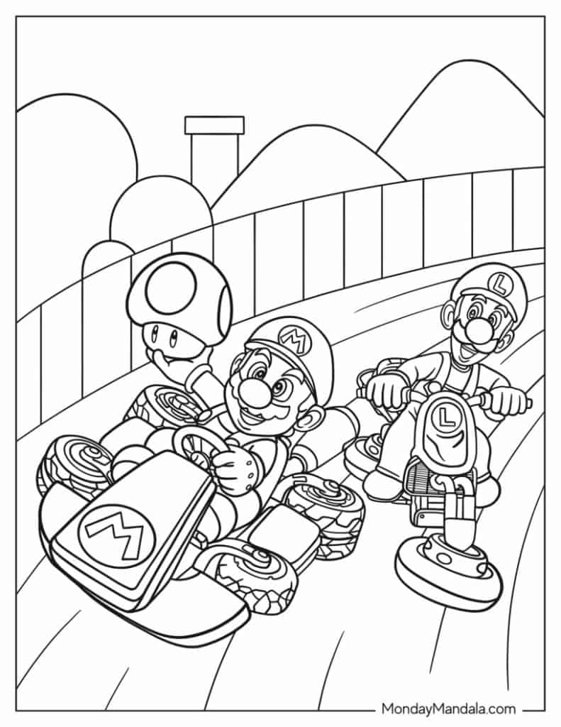 mario and luigi coloring pages