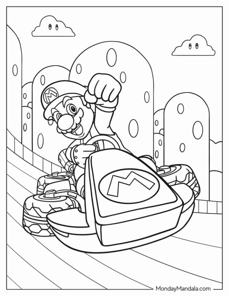 Mario Kart Pictures To Color