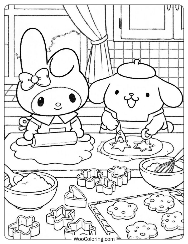 my melody coloring page