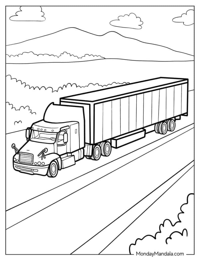 34 Truck Coloring Pages Free PDF Printables 34 Truck Coloring Pages Free PDF Printables