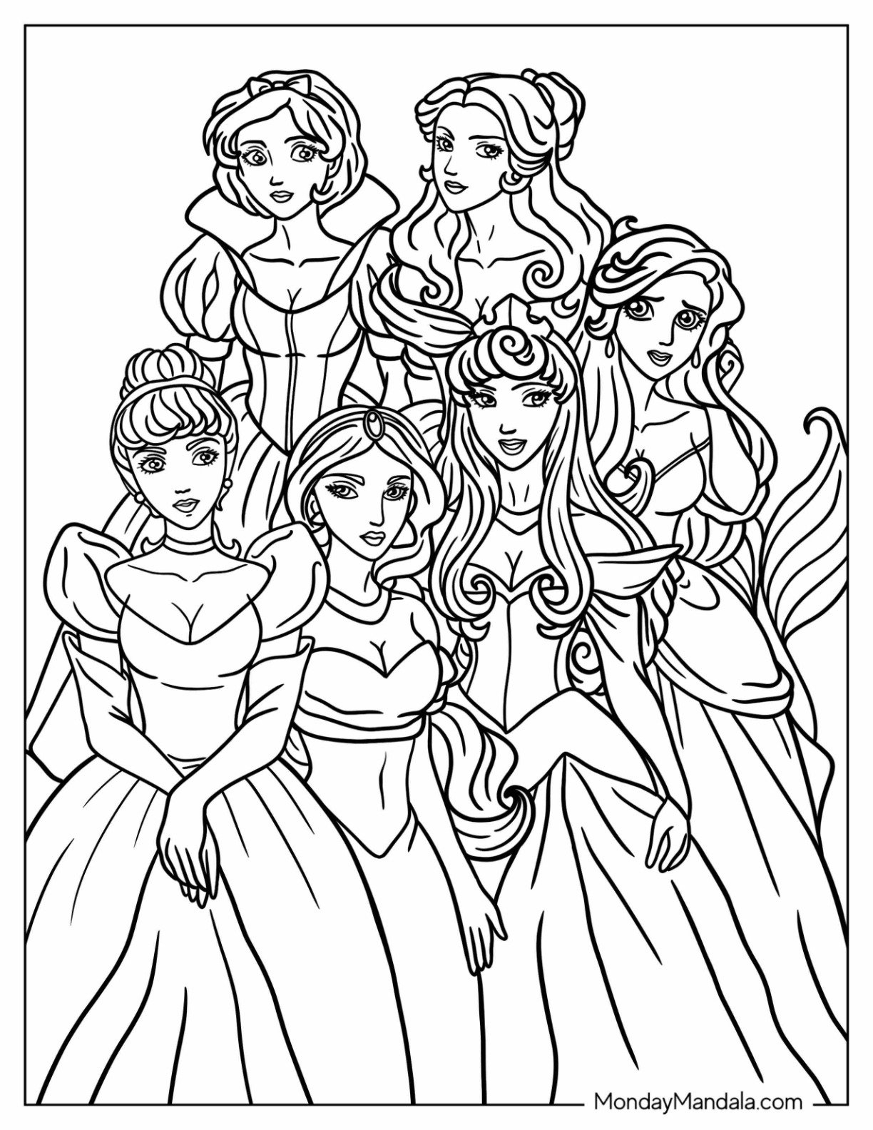 free princess coloring pages free princess coloring pages