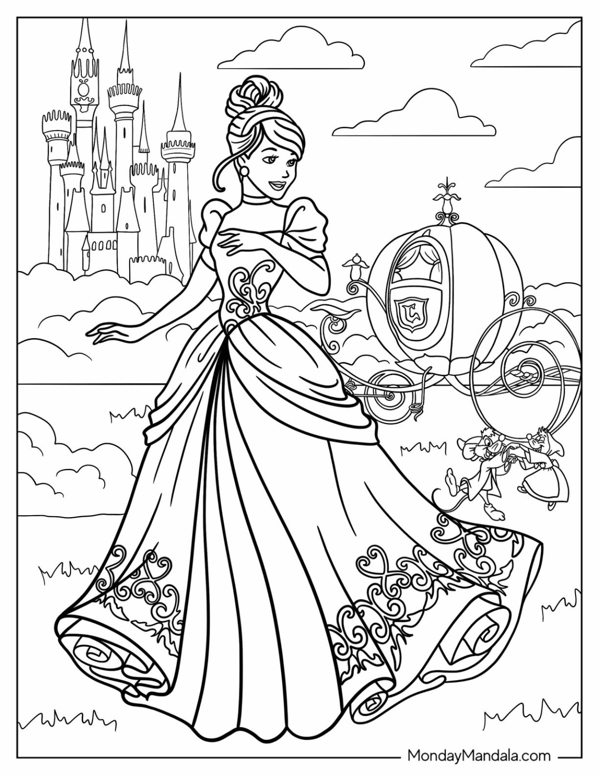 princess coloring pages printable
