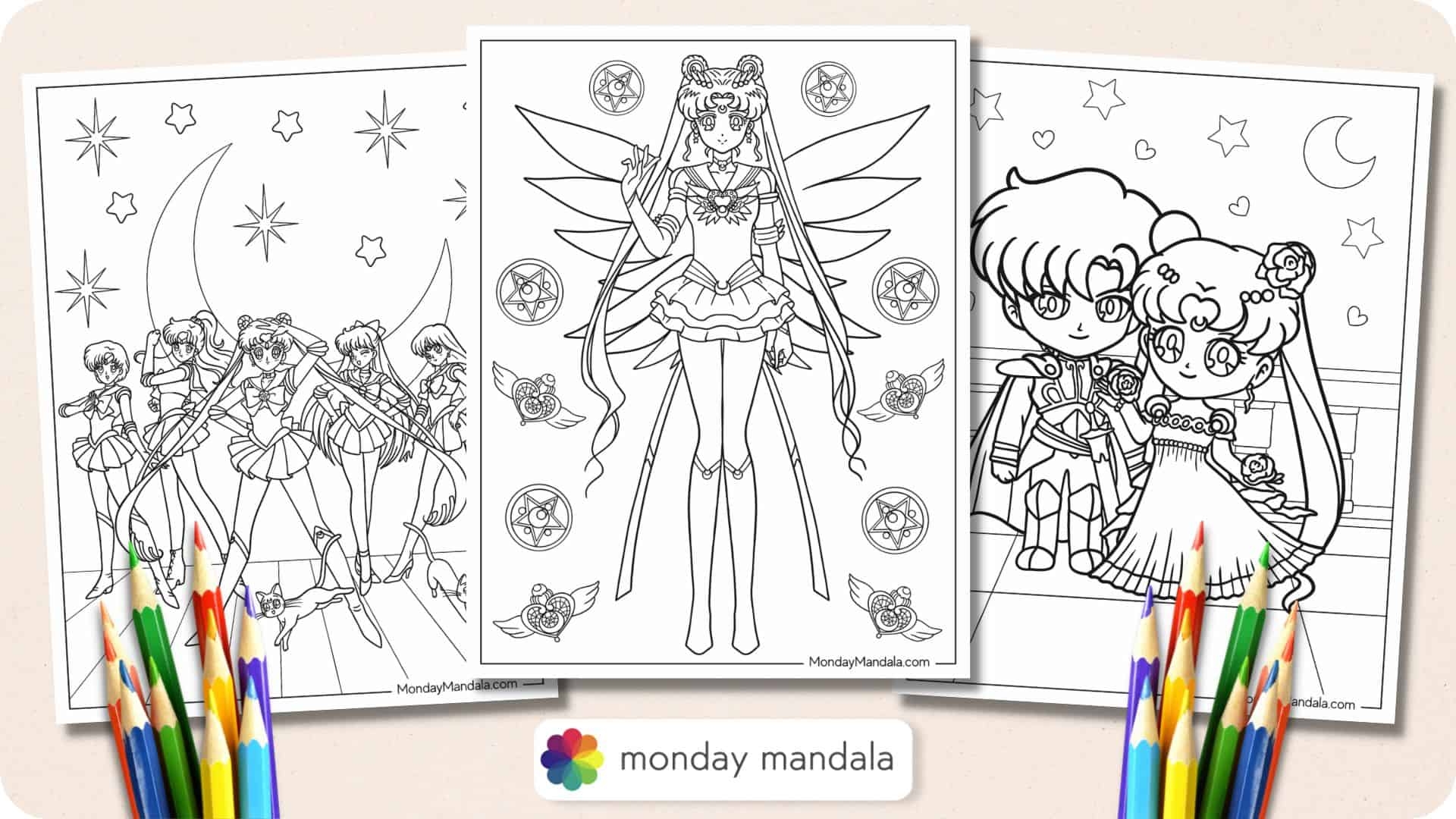 36 Sailor Moon Coloring Pages Free PDF Printables 