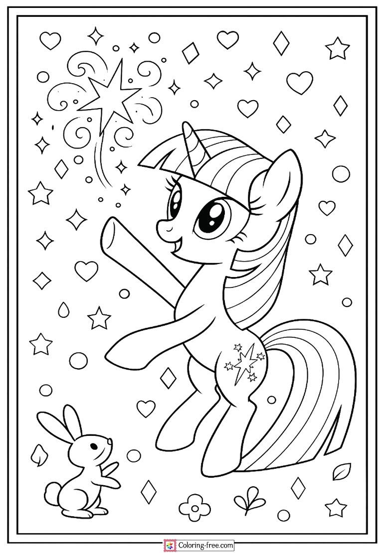 3794 Page The Twilight Sparkle Magical Coloring Page Of 