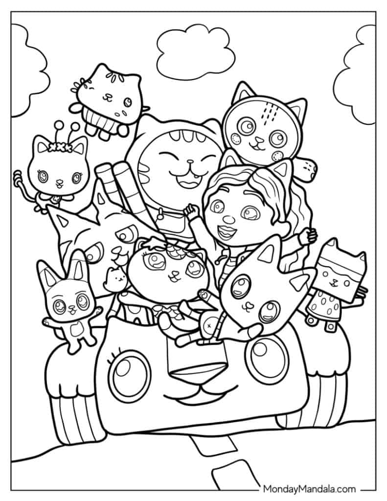 Gabby’s Dollhouse Coloring Page