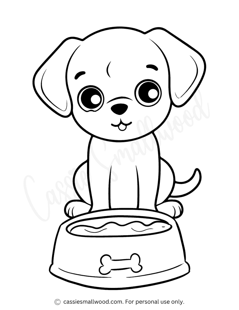 cute coloring pictures of puppies