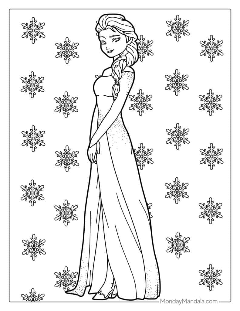 Elsa Frozen Coloring Pages