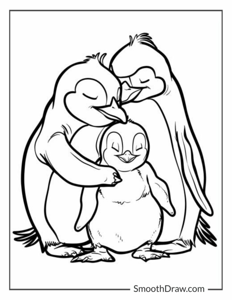 Color Pages Of Penguins
