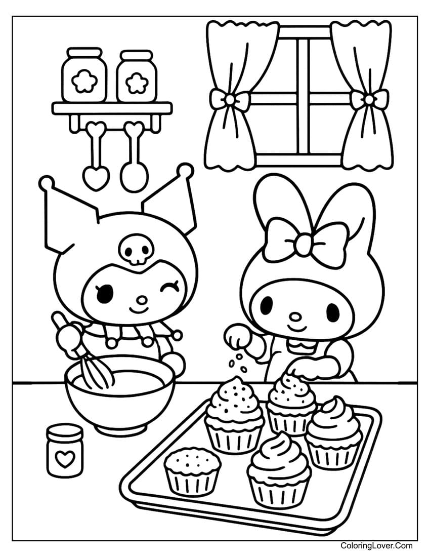 my melody colouring pages