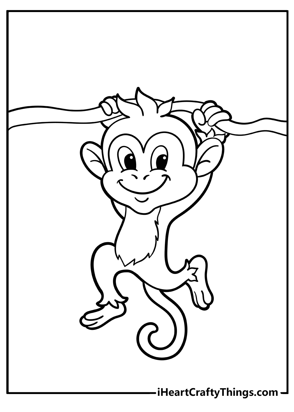 Coloring Sheets Of Monkeys