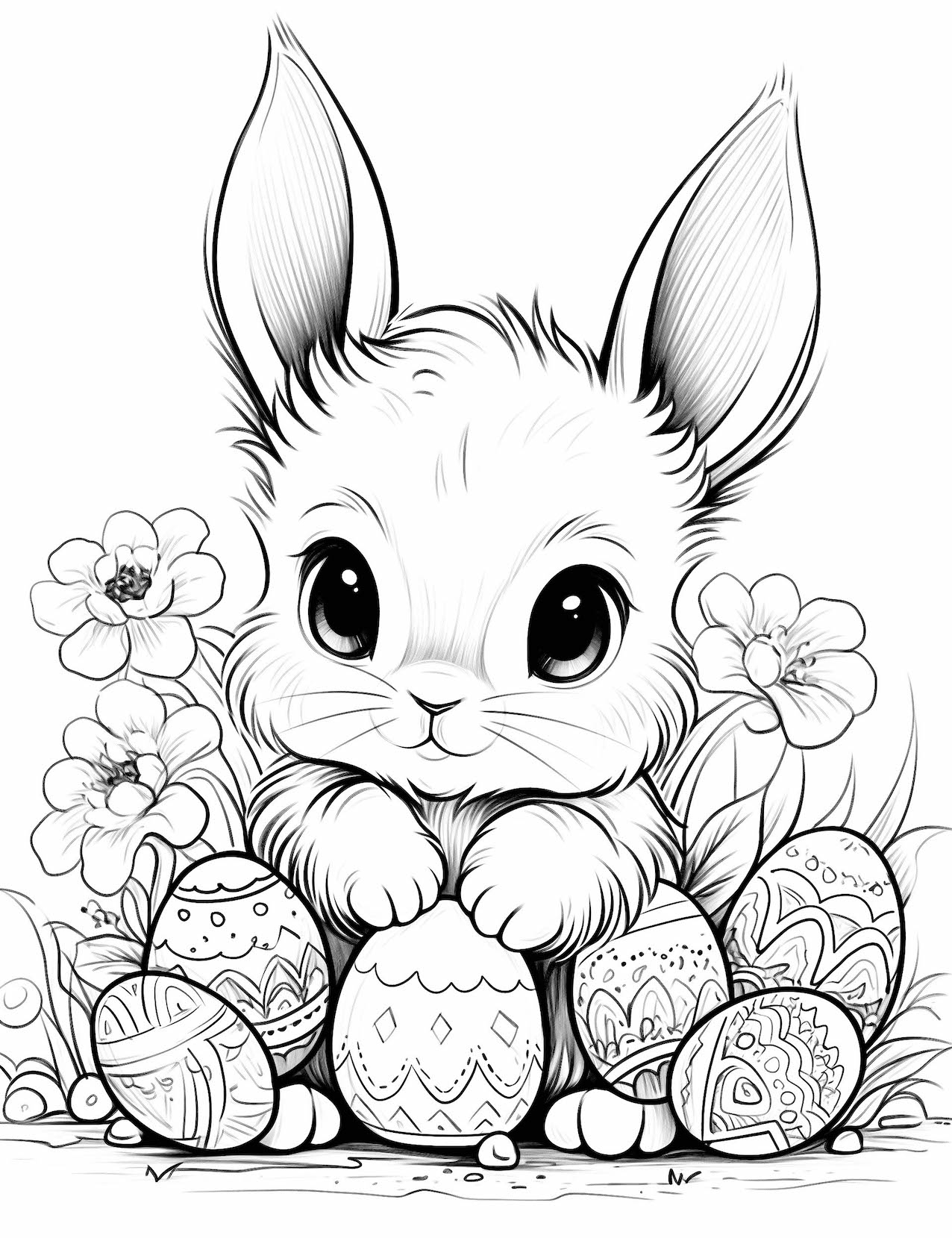 rabbit coloring pages printable