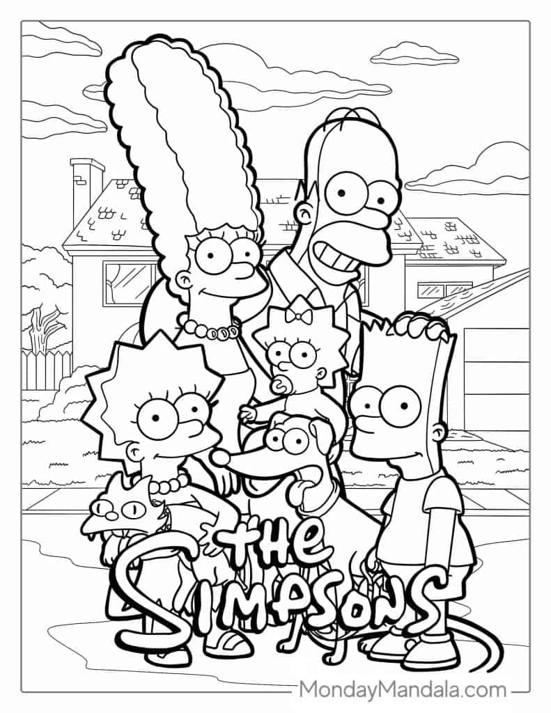Simpsons Colouring In Pages
