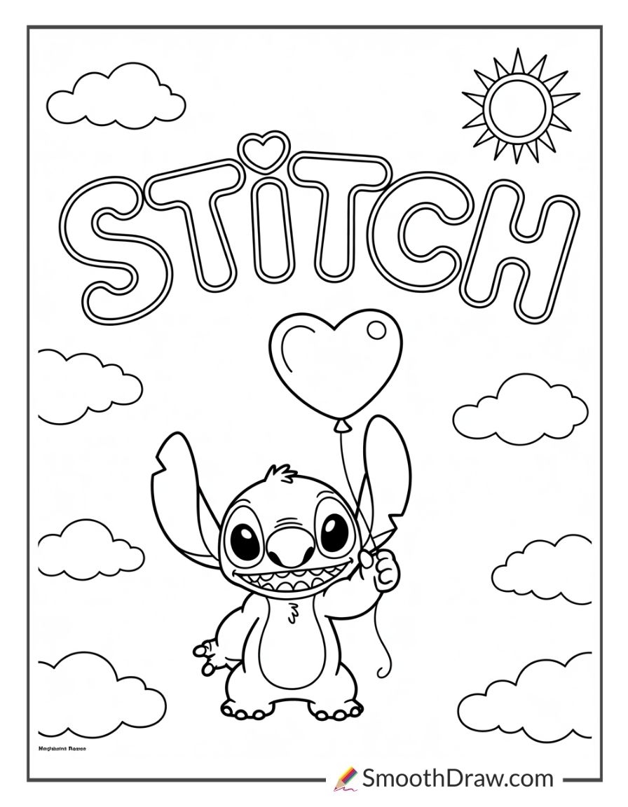 44 Stitch Coloring Pages Smooth Draw 44 Stitch Coloring Pages Smooth Draw