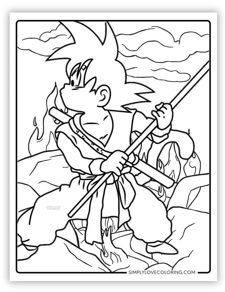 45 Dragon Ball Z Coloring Pages Free PDF Printables Simply Love Coloring