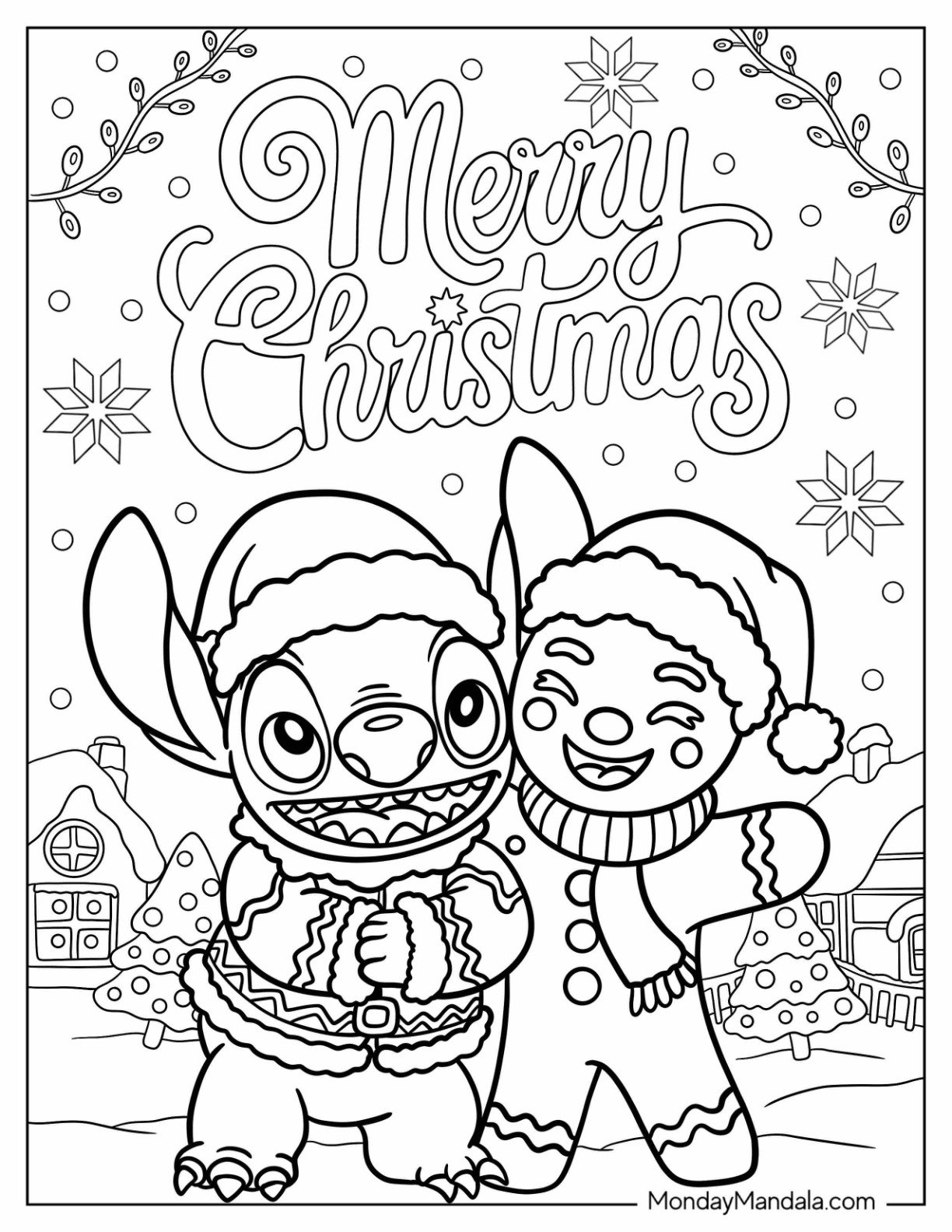 Colour In Gingerbread Man