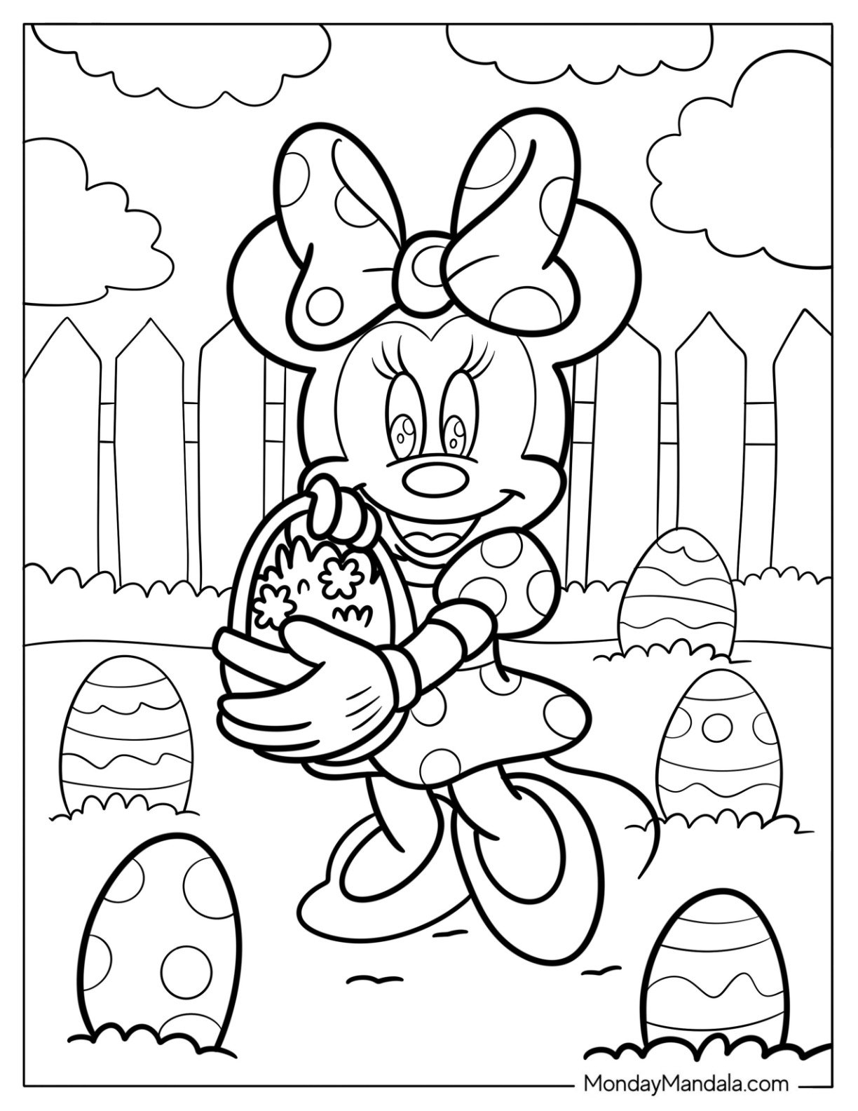 coloring pictures minnie mouse