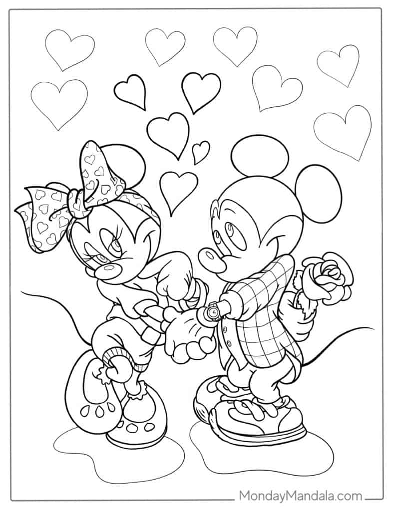mickey minnie mouse coloring pages