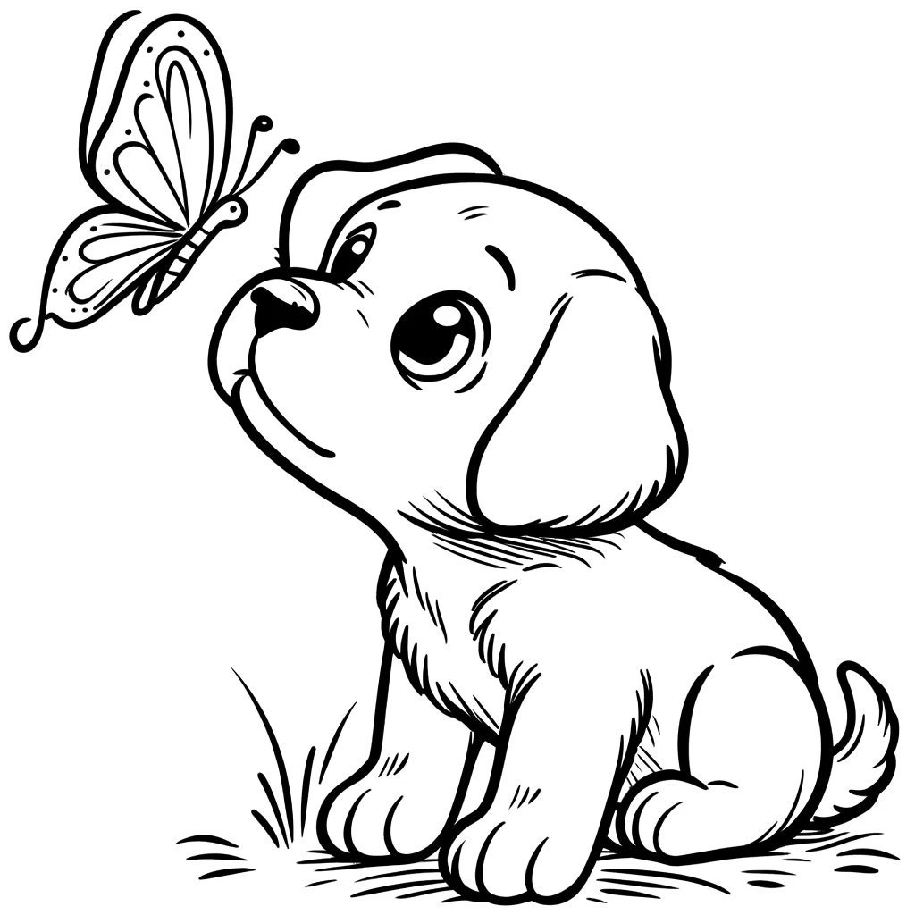 Coloring Page Of A Dog