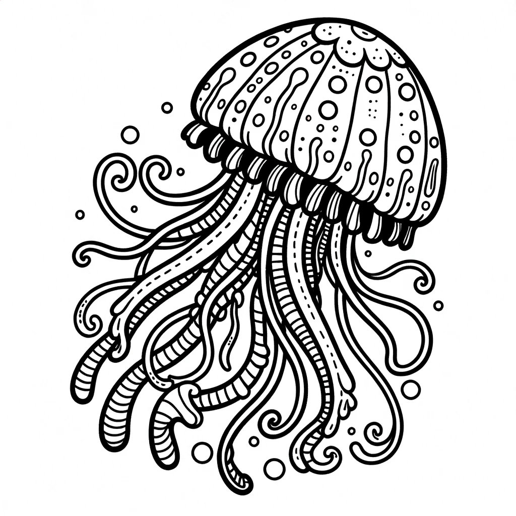 Jelly Fish Coloring Page