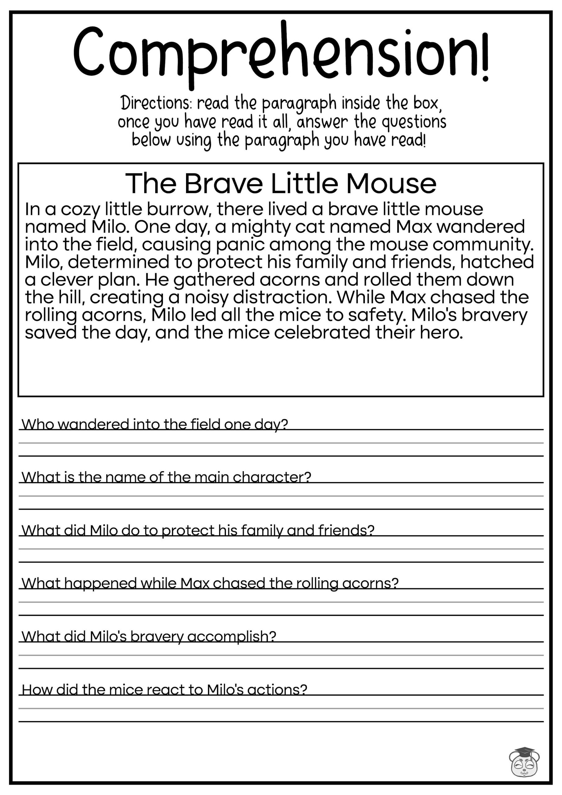 Worksheets For 4th Graders Reading