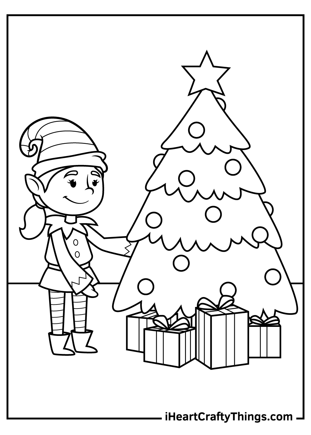 50 Christmas Elf Coloring Pages Free PDF Printables 