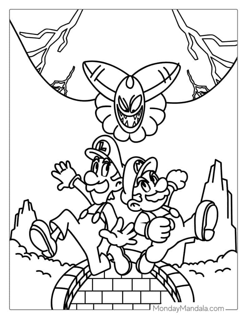 50 Mario Coloring Pages Free PDF Printables 