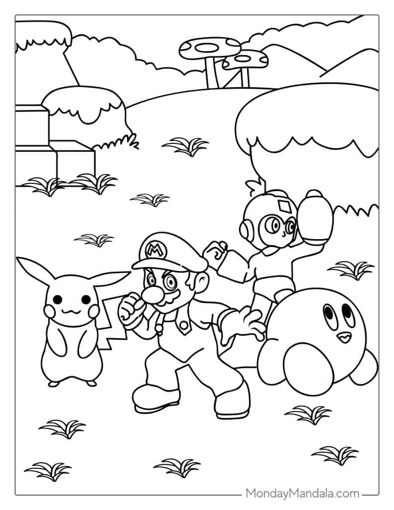 50 Mario Coloring Pages Free PDF Printables 