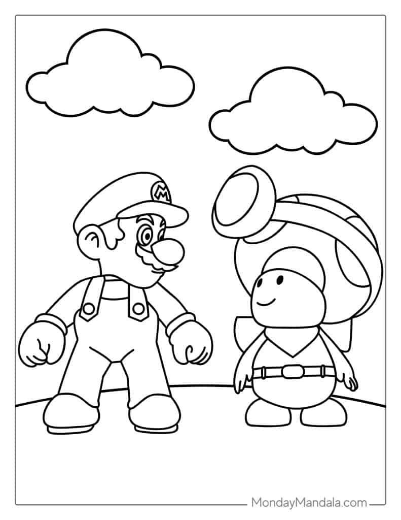 50 Mario Coloring Pages Free PDF Printables 