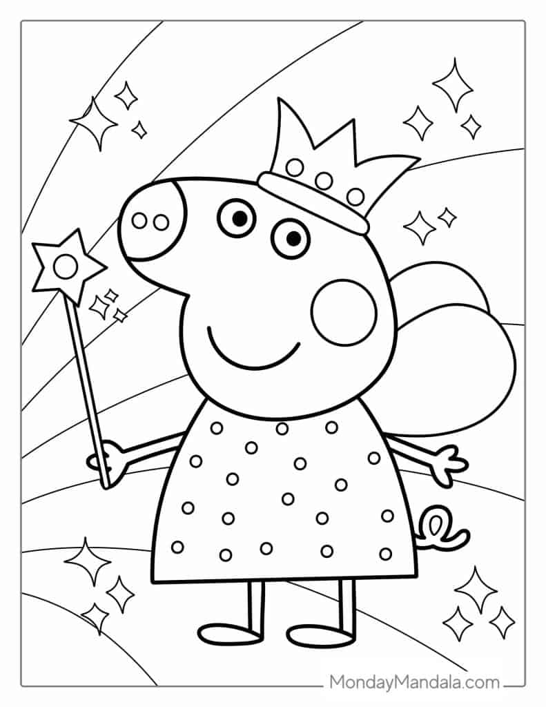 Peppa Pig Coloring Sheets
