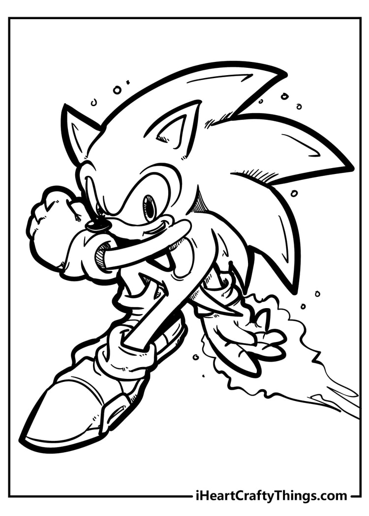 Sonic Hedgehog Coloring Pages Printable