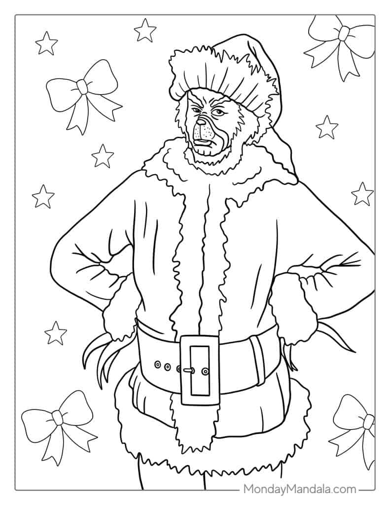 coloring pages of grinch