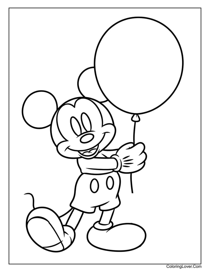 mickey mouse color pages