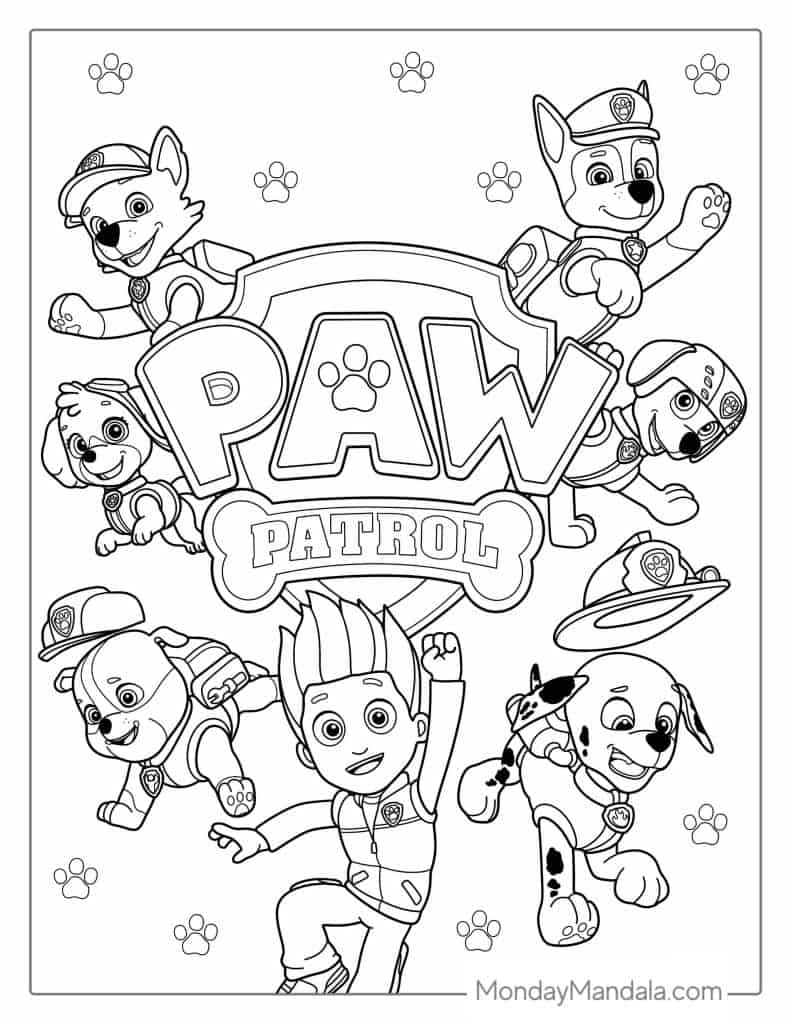 Paw Patrol Pictures To Color