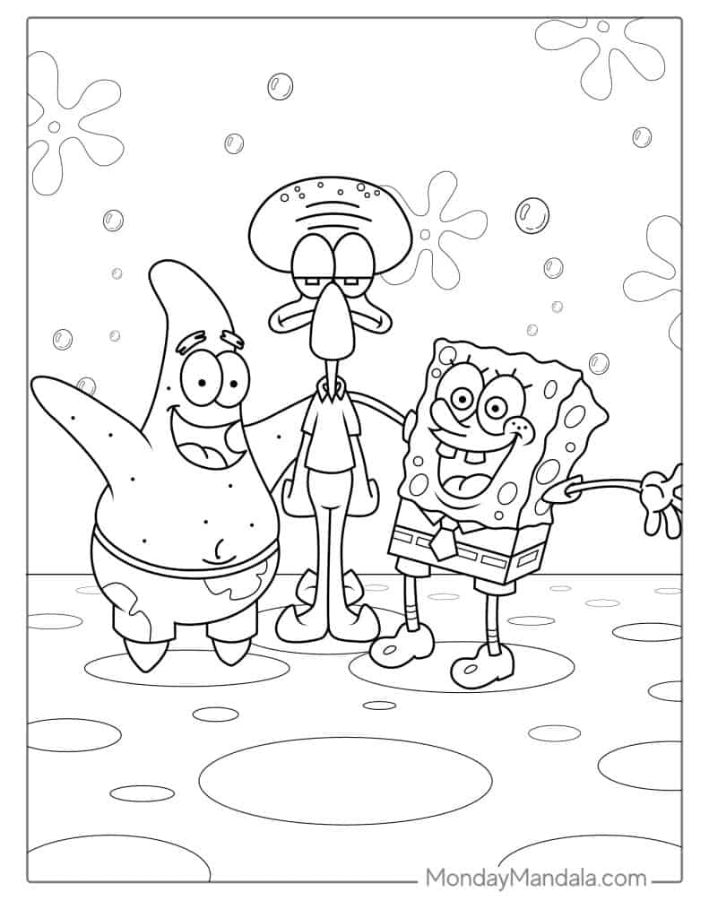 Spongebob And Patrick Coloring Pages