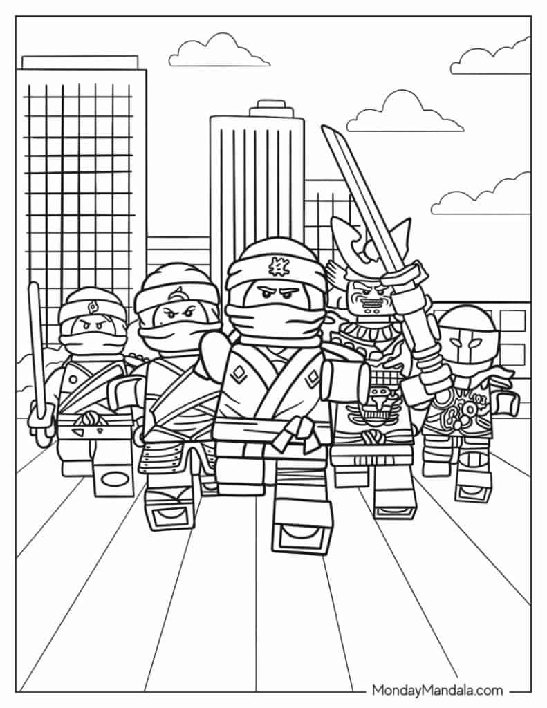 ninjago lego colouring pages
